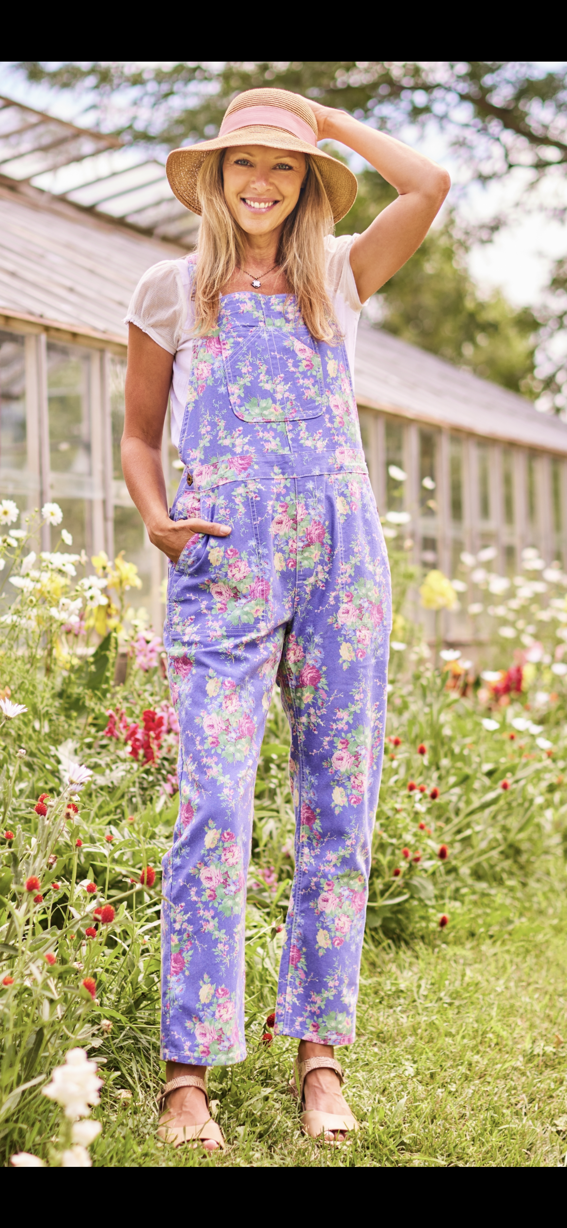 April Cornell Springtime Rose Overalls