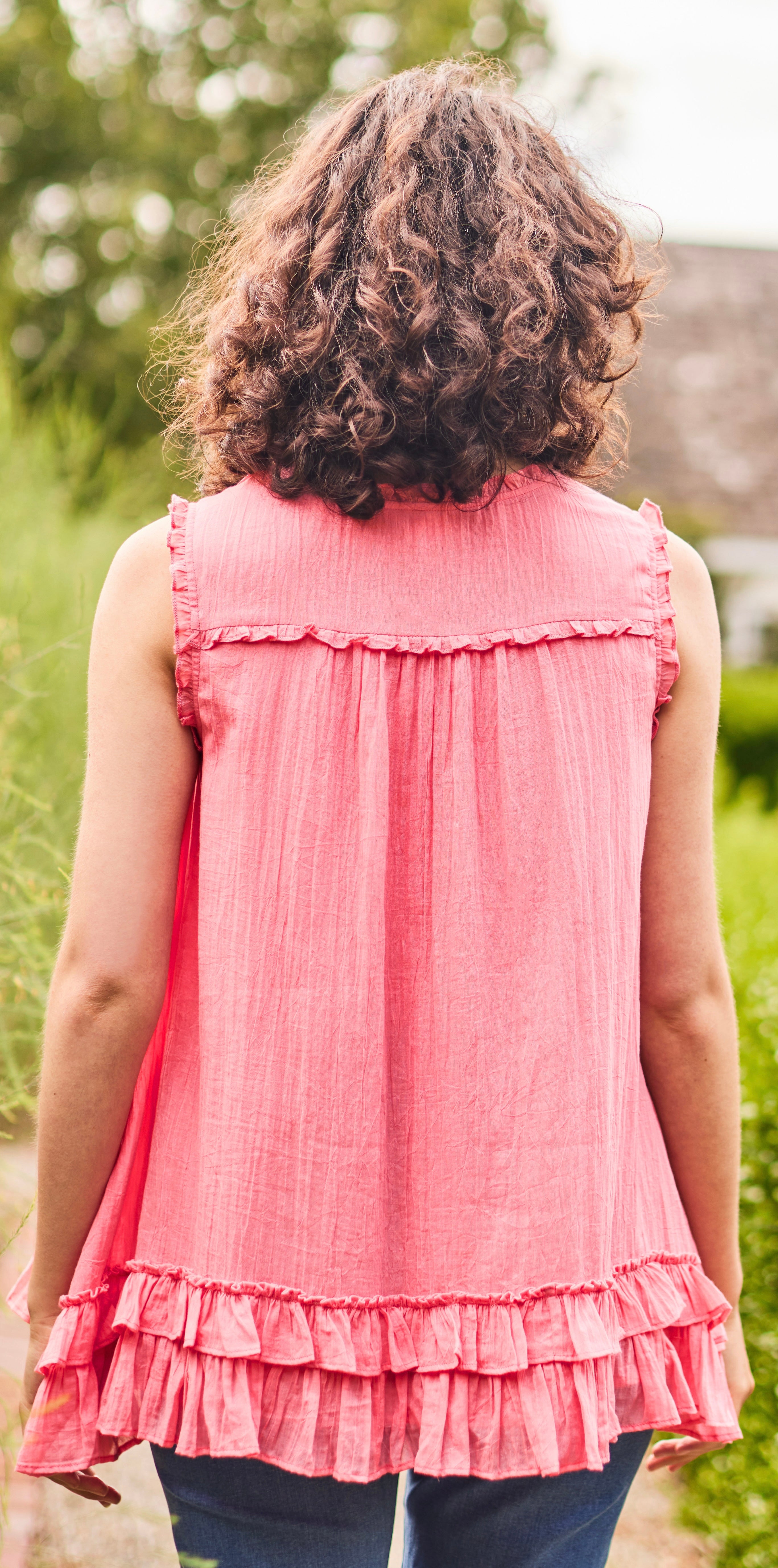 April Cornell Ruffle Sleeveless Blouse