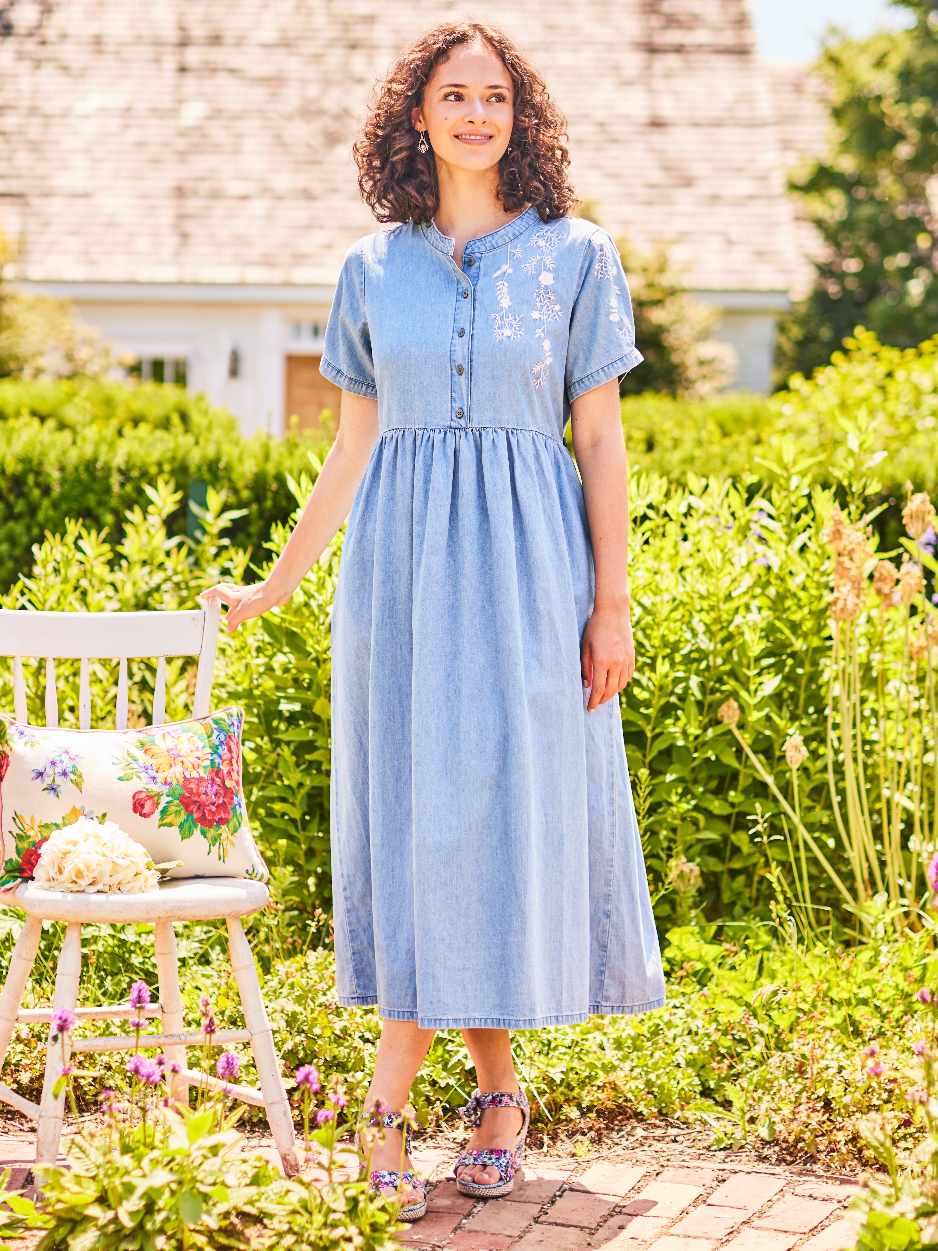 April Cornell Sweet Violet Denim Dress