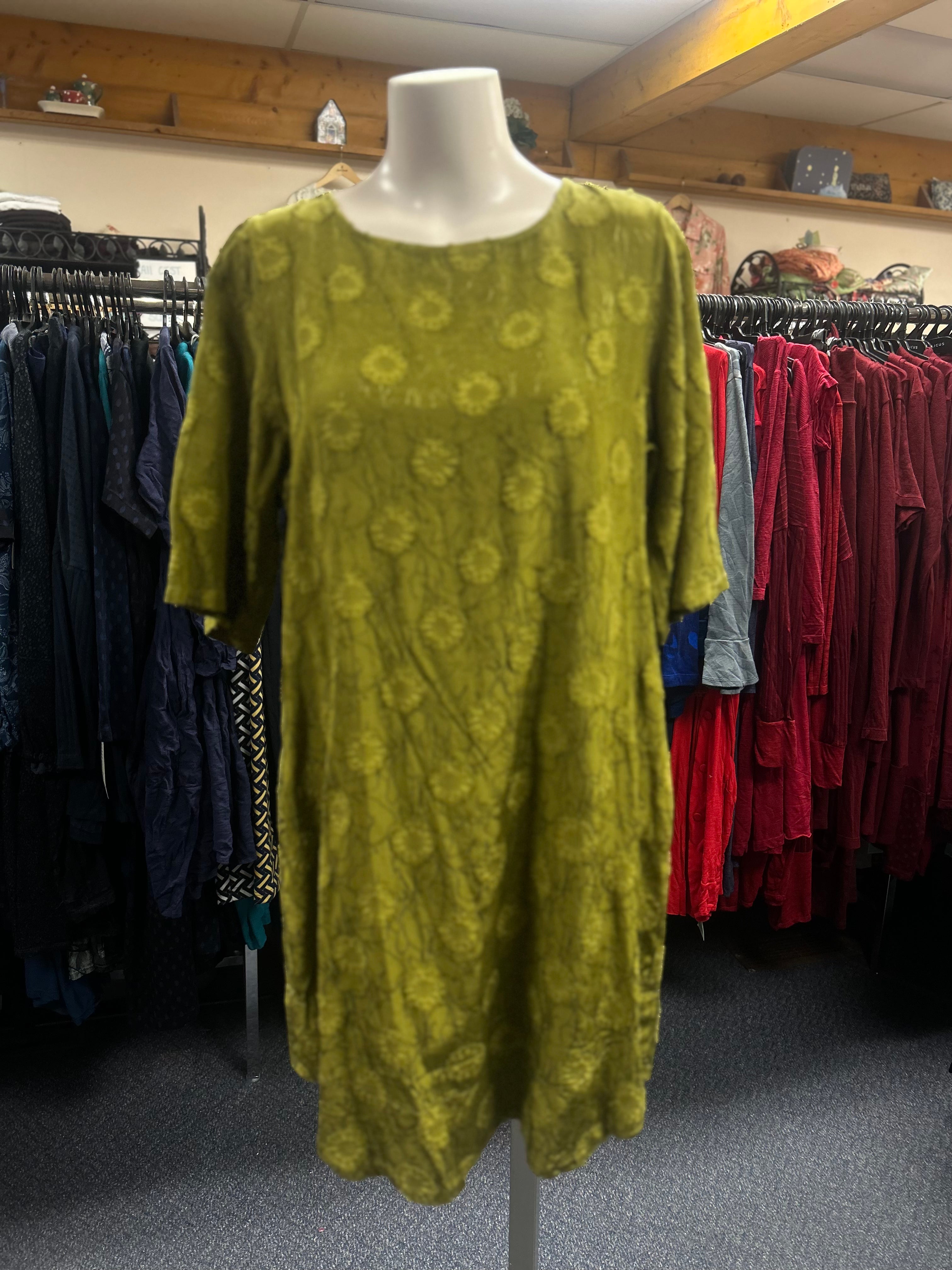 Valia Australia Clothing Acid Green Dotty Tunic