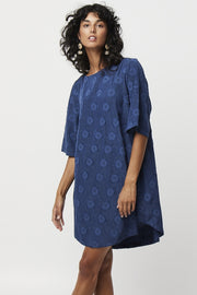 Valia Australia Clothing Blue Dotty Tunic