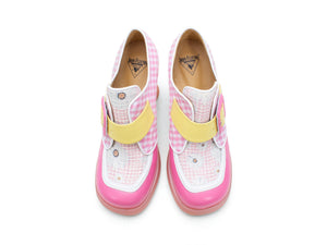 Fluevog Lolly-Pink & Yellow