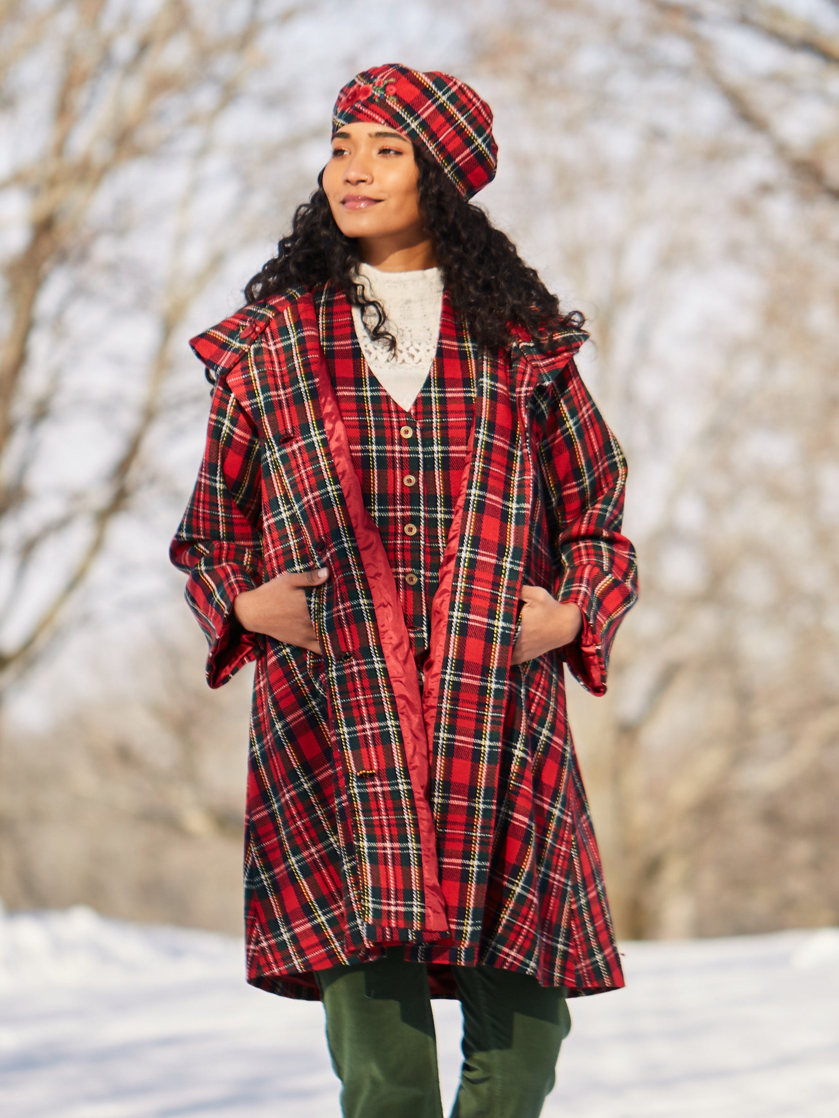 April Cornell Acquaintance Plaid Coat