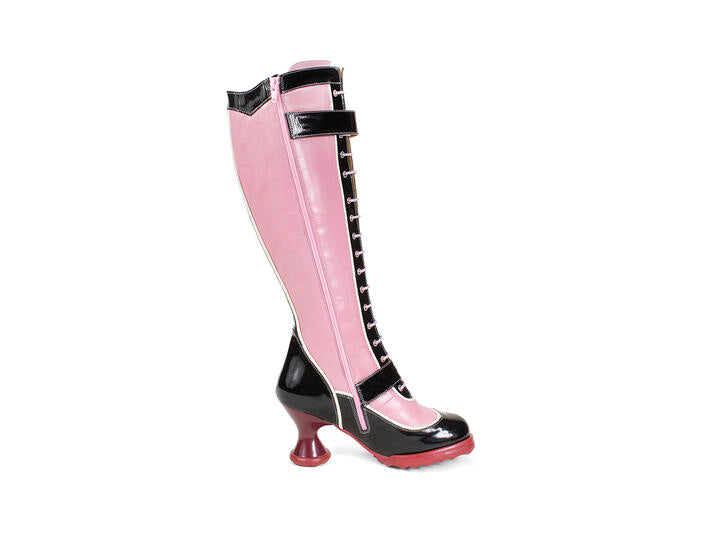 John Fluevog Sugar Candy Pink/Black