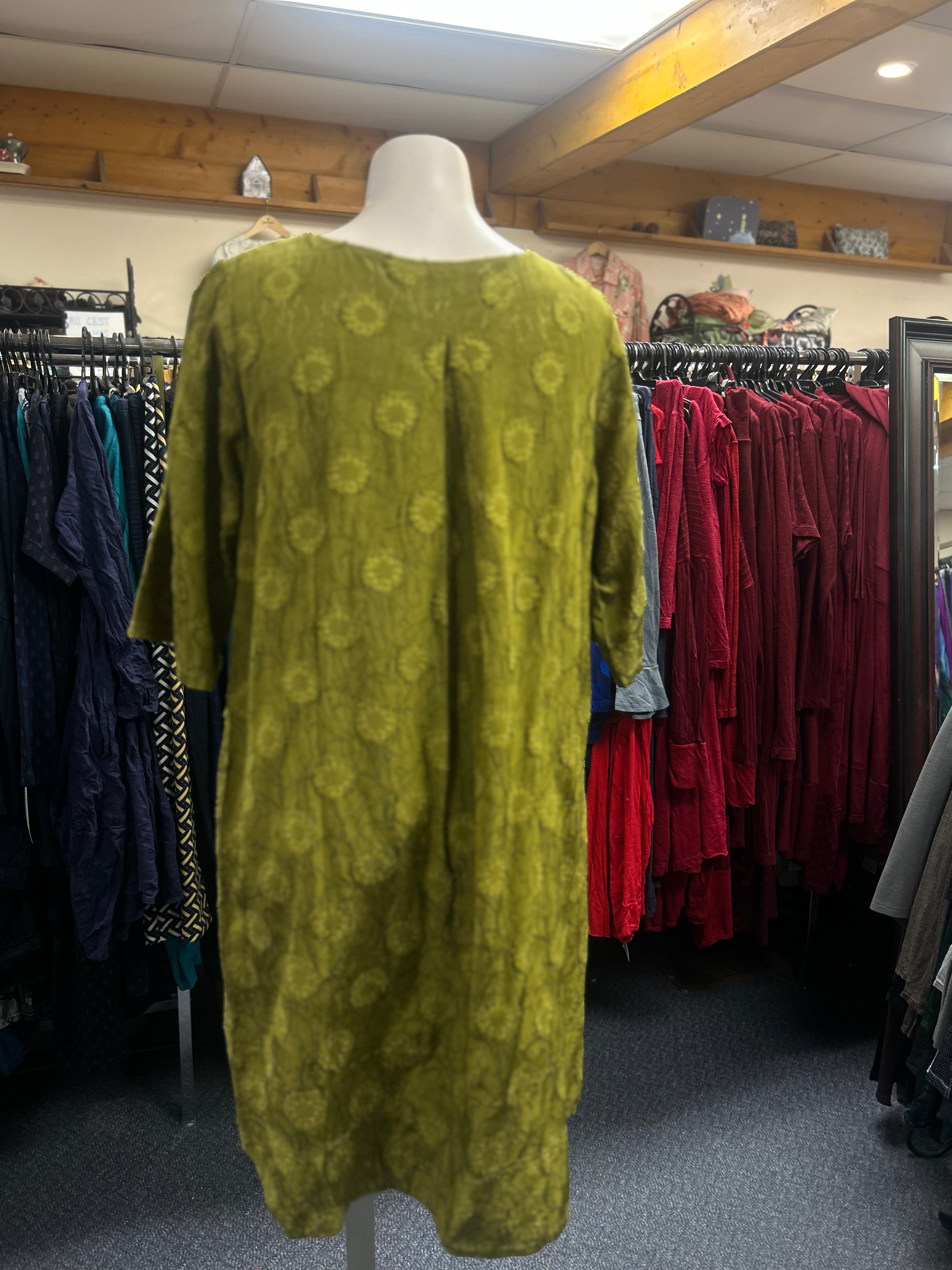 Valia Australia Clothing Acid Green Dotty Tunic