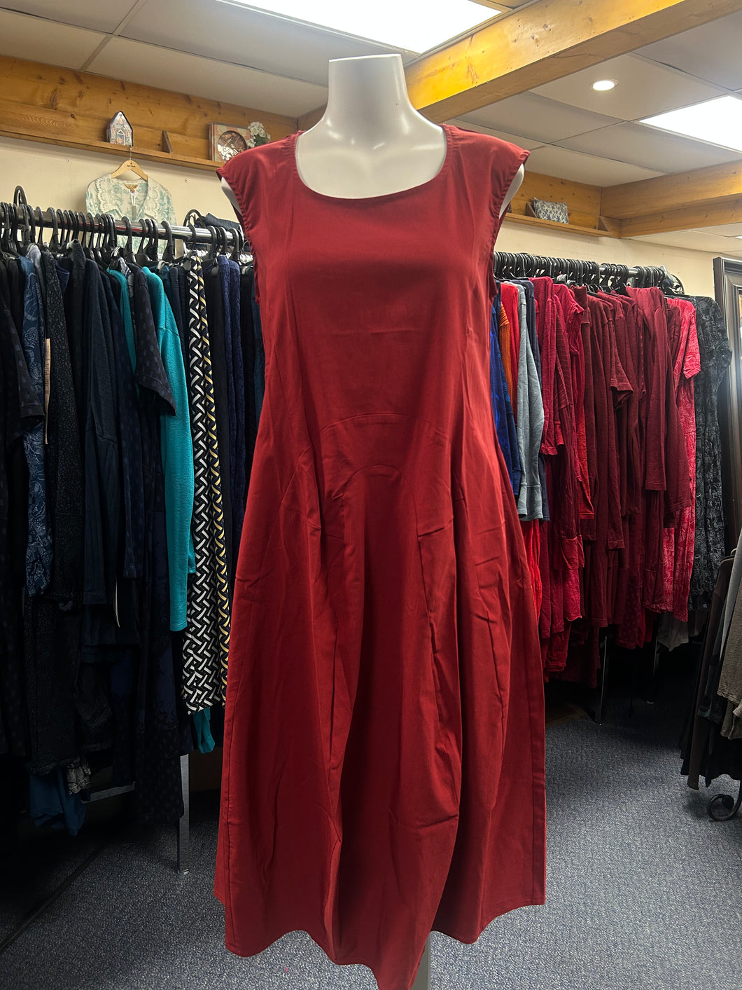 Valia Dark Red Diva Dress