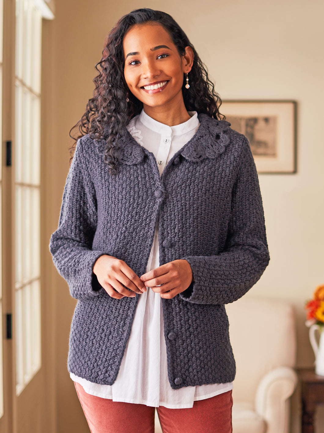 April Cornell Grey Cardigan